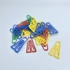 Wholesale of all-plastic triangular paper clips, paper clips, office stationery, bookmarks, creative irregular-shaped paper clips, and colored paper clips details Picture
